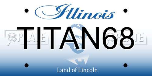 TITAN68 Illinois License Plate