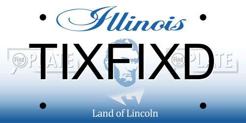 TIXFIXD Illinois License Plate