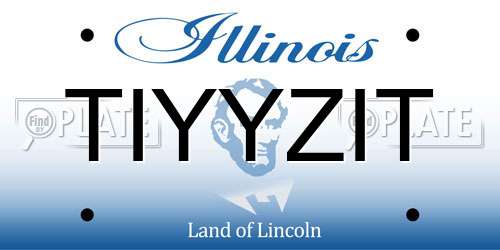 TIYYZIT Illinois License Plate