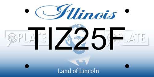 TIZ25F Illinois License Plate