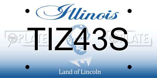 TIZ43S Illinois License Plate