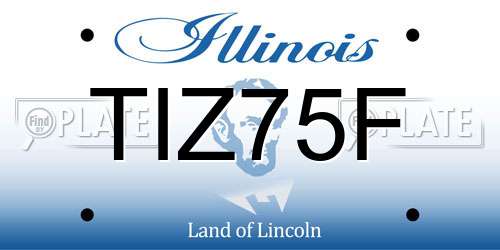 TIZ75F Illinois License Plate
