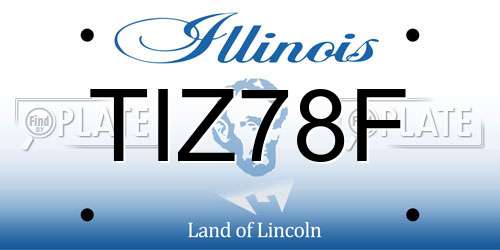 TIZ78F Illinois License Plate