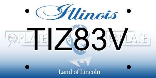 TIZ83V Illinois License Plate