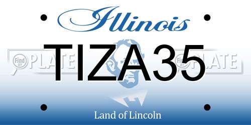 TIZA35 Illinois License Plate
