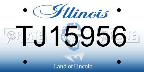 TJ15956 Illinois License Plate