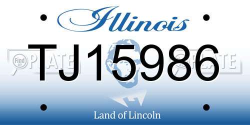 TJ15986 Illinois License Plate