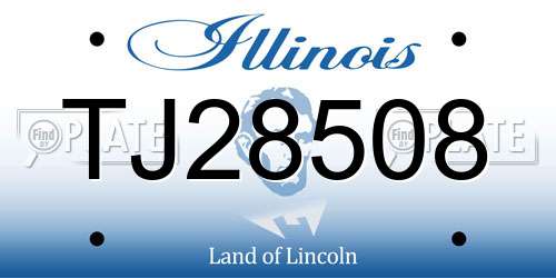 TJ28508 Illinois License Plate
