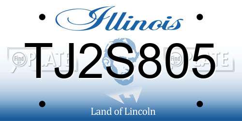 TJ2S805 Illinois License Plate