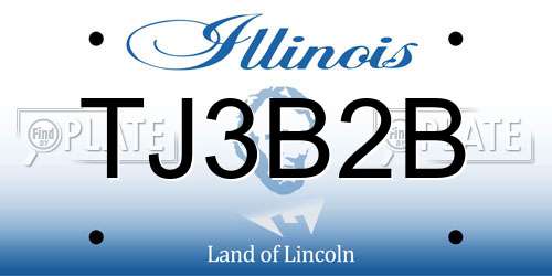TJ3B2B Illinois License Plate