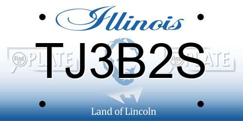 TJ3B2S Illinois License Plate