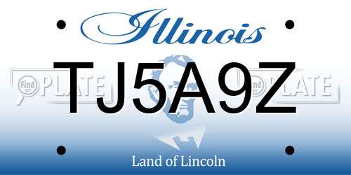 TJ5A9Z Illinois License Plate