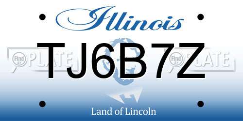 TJ6B7Z Illinois License Plate
