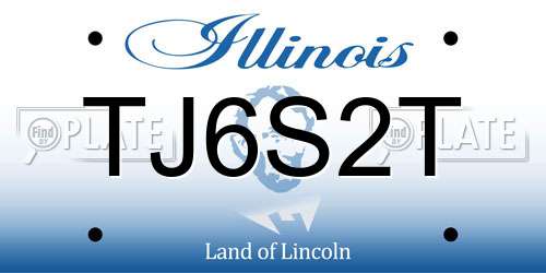 TJ6S2T Illinois License Plate