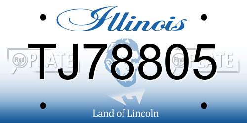 TJ78805 Illinois License Plate