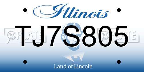TJ7S805 Illinois License Plate