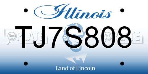 TJ7S808 Illinois License Plate