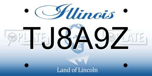 TJ8A9Z Illinois License Plate