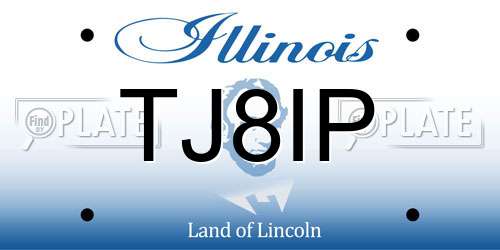 TJ8IP Illinois License Plate