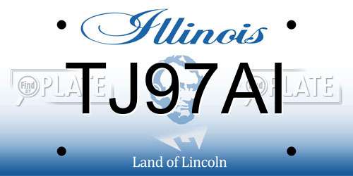 TJ97AI Illinois License Plate