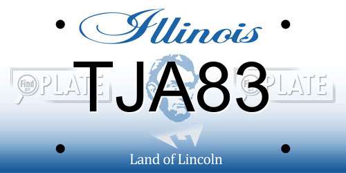 TJA83 Illinois License Plate