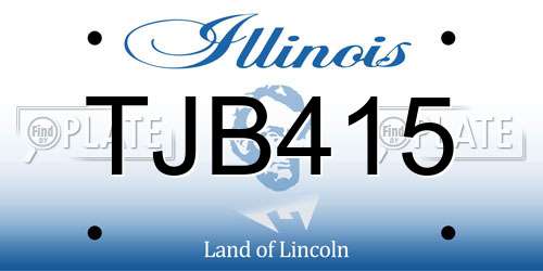 TJB415 Illinois License Plate