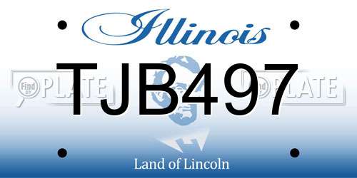 TJB497 Illinois License Plate