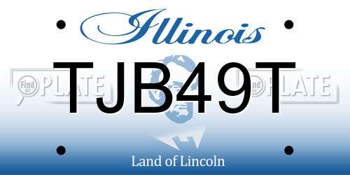 TJB49T Illinois License Plate