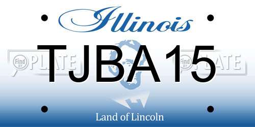 TJBA15 Illinois License Plate
