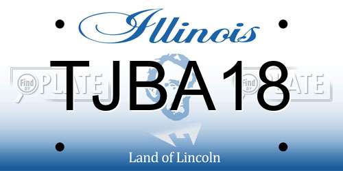 TJBA18 Illinois License Plate