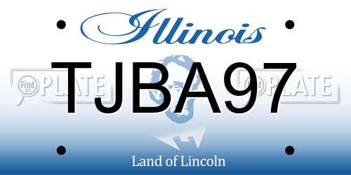 TJBA97 Illinois License Plate