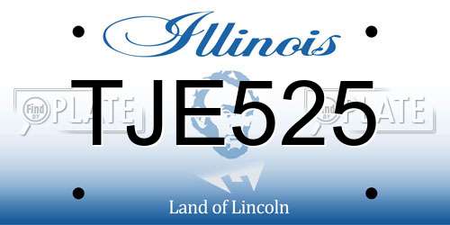 TJE525 Illinois License Plate