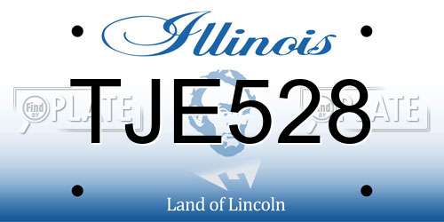 TJE528 Illinois License Plate