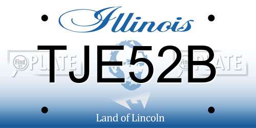TJE52B Illinois License Plate