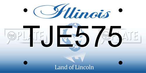 TJE575 Illinois License Plate