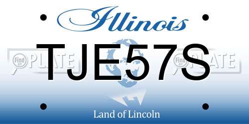 TJE57S Illinois License Plate