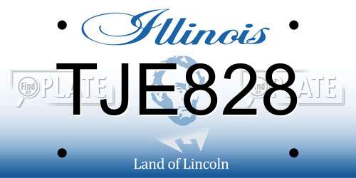 TJE828 Illinois License Plate
