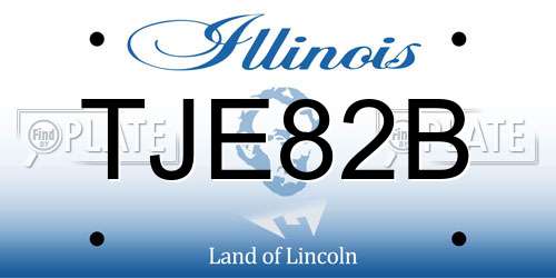 TJE82B Illinois License Plate