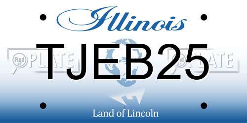 TJEB25 Illinois License Plate