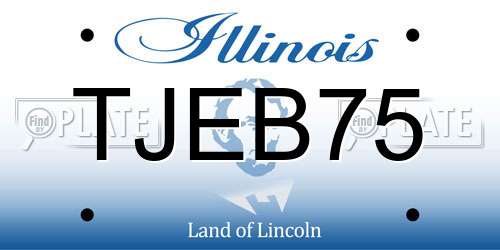 TJEB75 Illinois License Plate