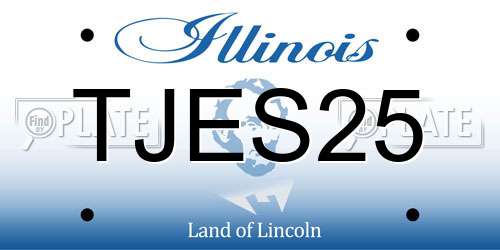 TJES25 Illinois License Plate