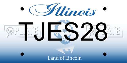 TJES28 Illinois License Plate