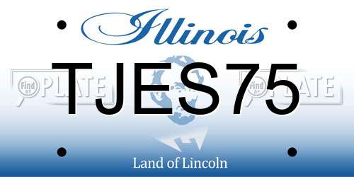 TJES75 Illinois License Plate