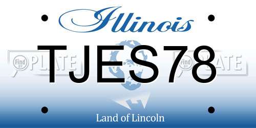 TJES78 Illinois License Plate