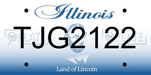 TJG2122 Illinois License Plate