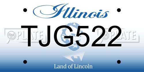TJG522 Illinois License Plate