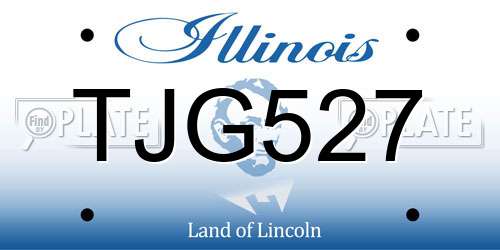 TJG527 Illinois License Plate