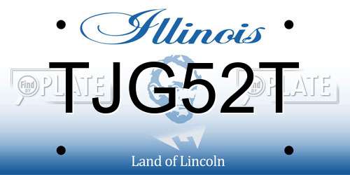 TJG52T Illinois License Plate