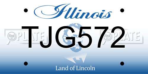 TJG572 Illinois License Plate