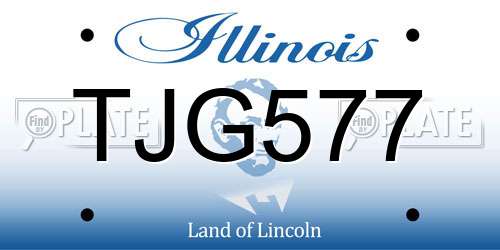 TJG577 Illinois License Plate
